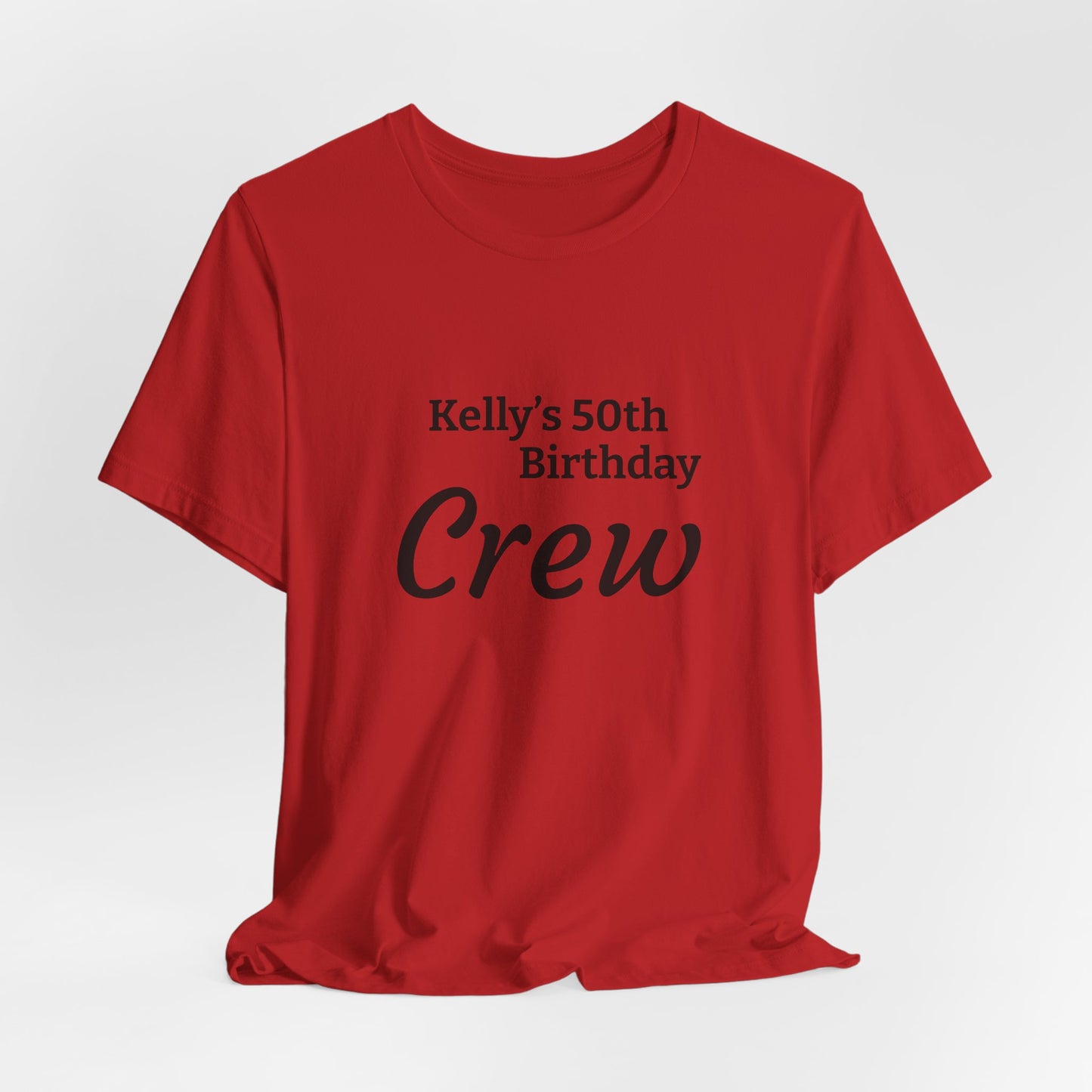 Customizable Birthday Crew Jersey Short Sleeve Tee