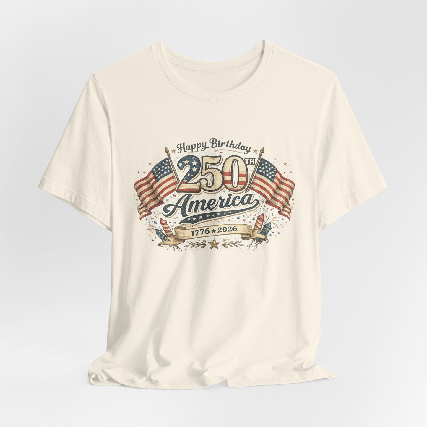 250th America birthday flag tee | Fourth of July patriotic shirt 1776-2026