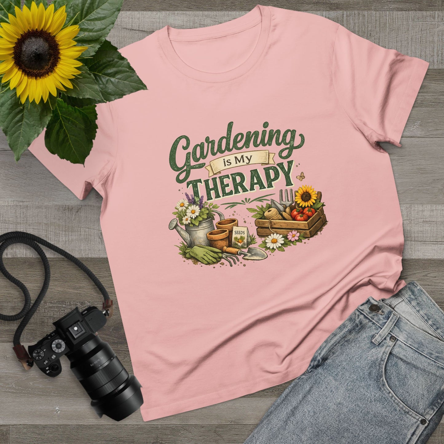 Gardening Is My Therapy t-shirt