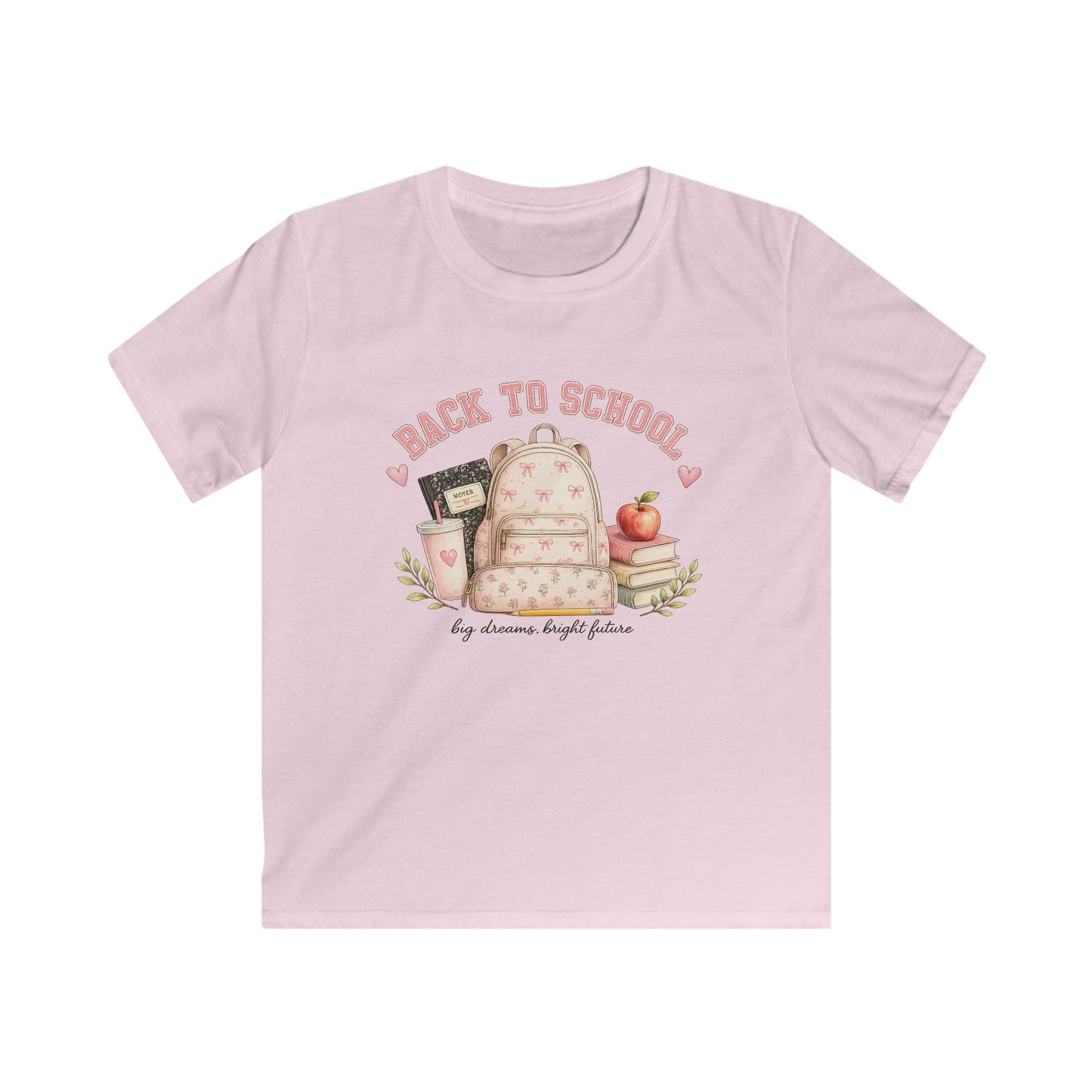 Back to School Girls Tee | Cute Apple Books Pencil