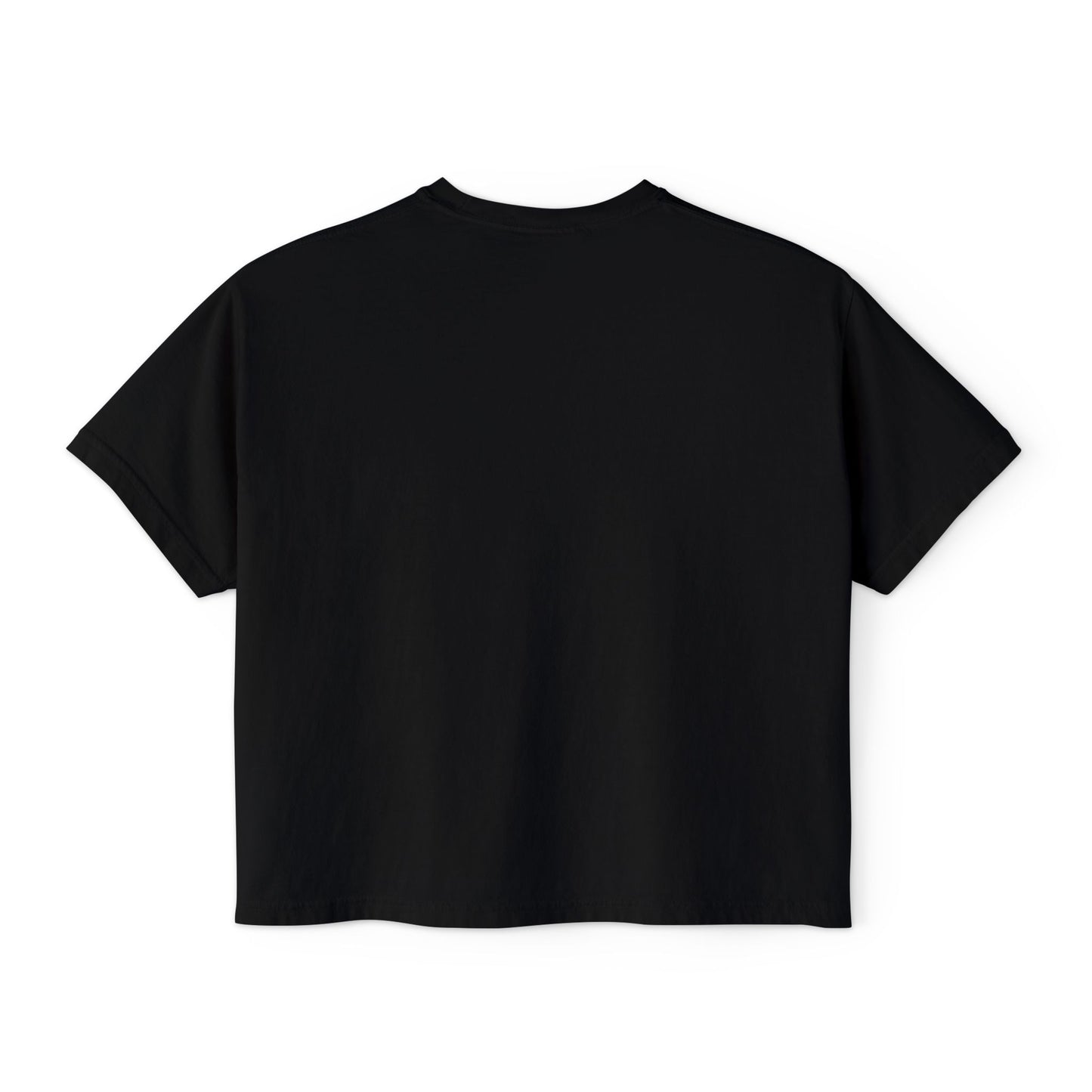 Custom Text Boxy Tee | Personalized Name, Minimal Monogram, Casual Crop Shirt