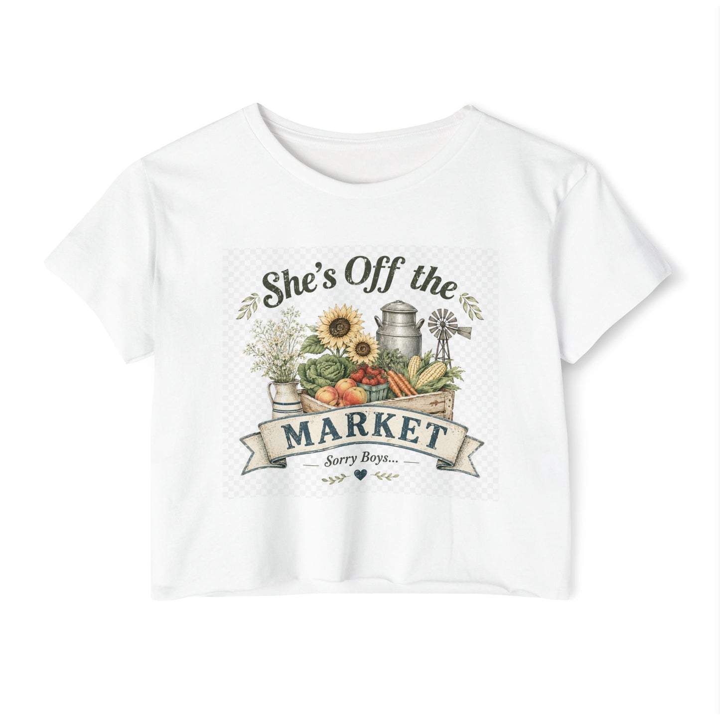 She’s Off The Market - Sorry Boys - Festival Crop Top