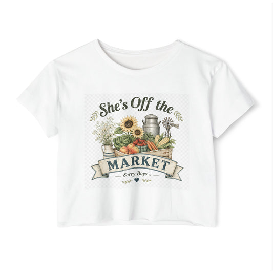 She’s Off The Market - Sorry Boys - Festival Crop Top