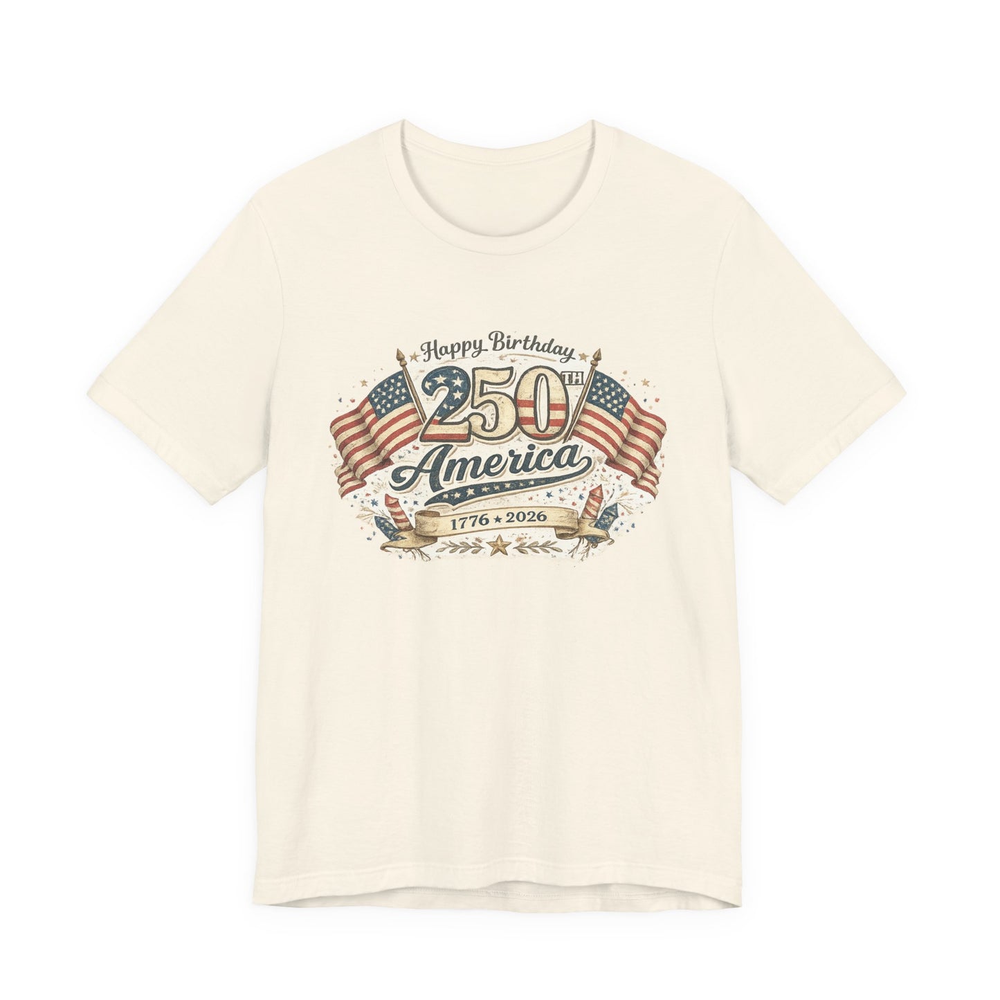 250th America birthday flag tee | Fourth of July patriotic shirt 1776-2026
