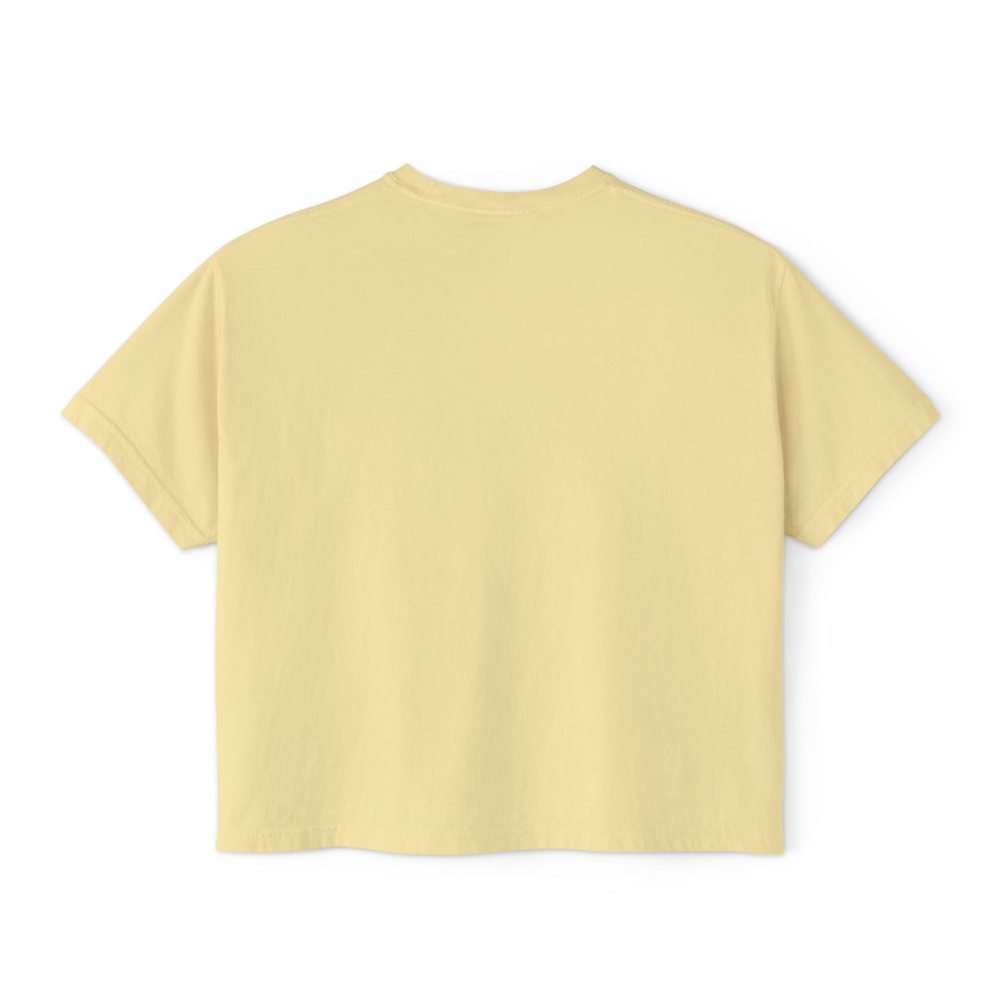 Custom Text Boxy Tee | Personalized Name, Minimal Monogram, Casual Crop Shirt