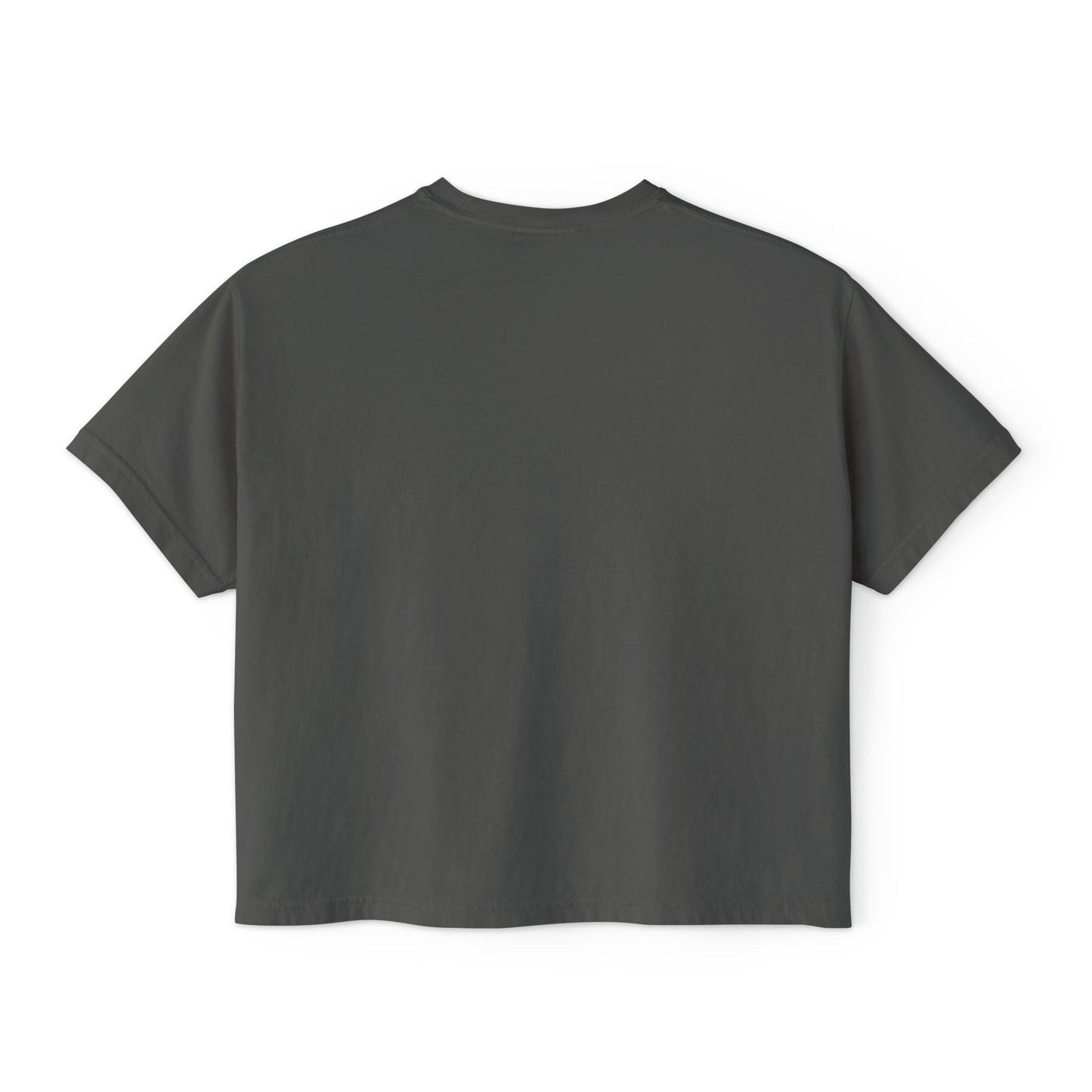 Custom Text Boxy Tee | Personalized Name, Minimal Monogram, Casual Crop Shirt