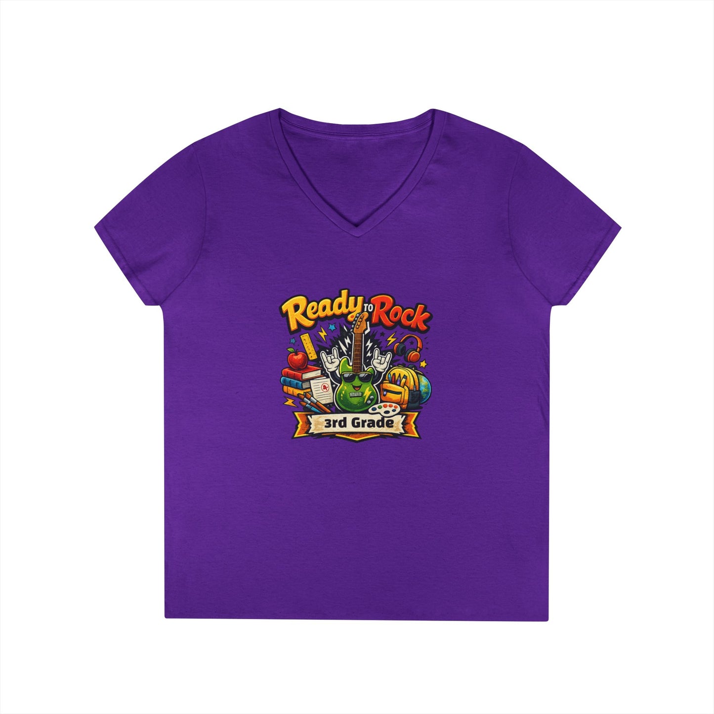 Ready to Rock V-neck T-Shirt | Teacher Student School Tee