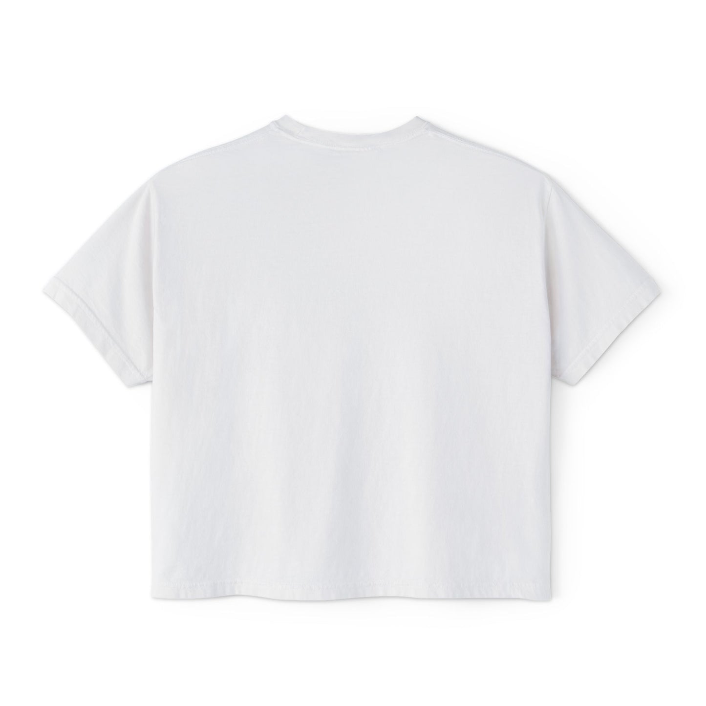 Custom Text Boxy Tee | Personalized Name, Minimal Monogram, Casual Crop Shirt