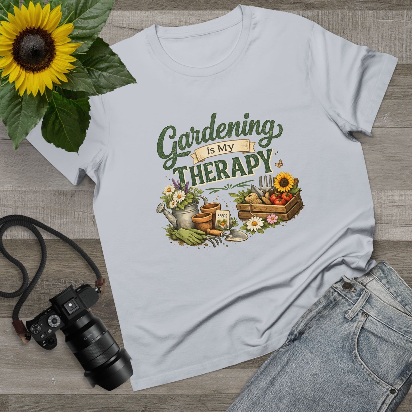 Gardening Is My Therapy t-shirt