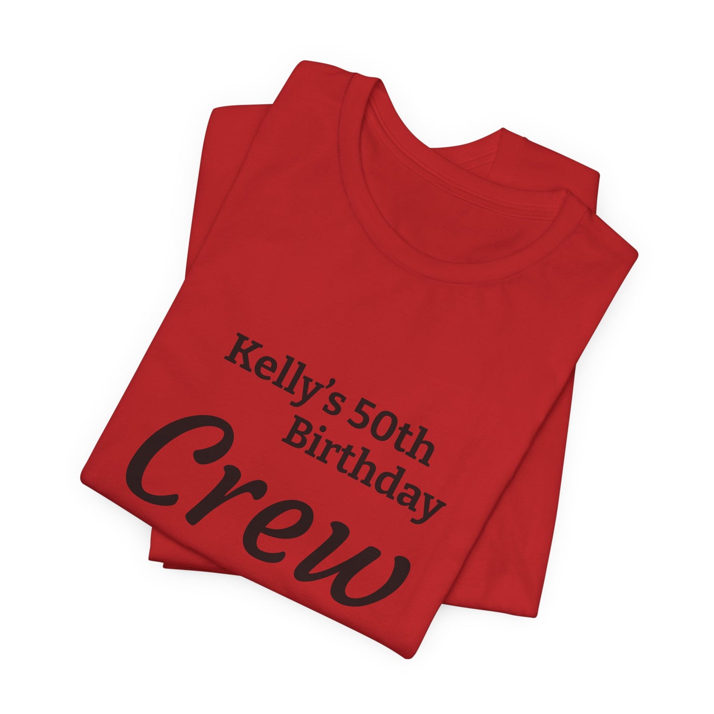 Customizable Birthday Crew Jersey Short Sleeve Tee