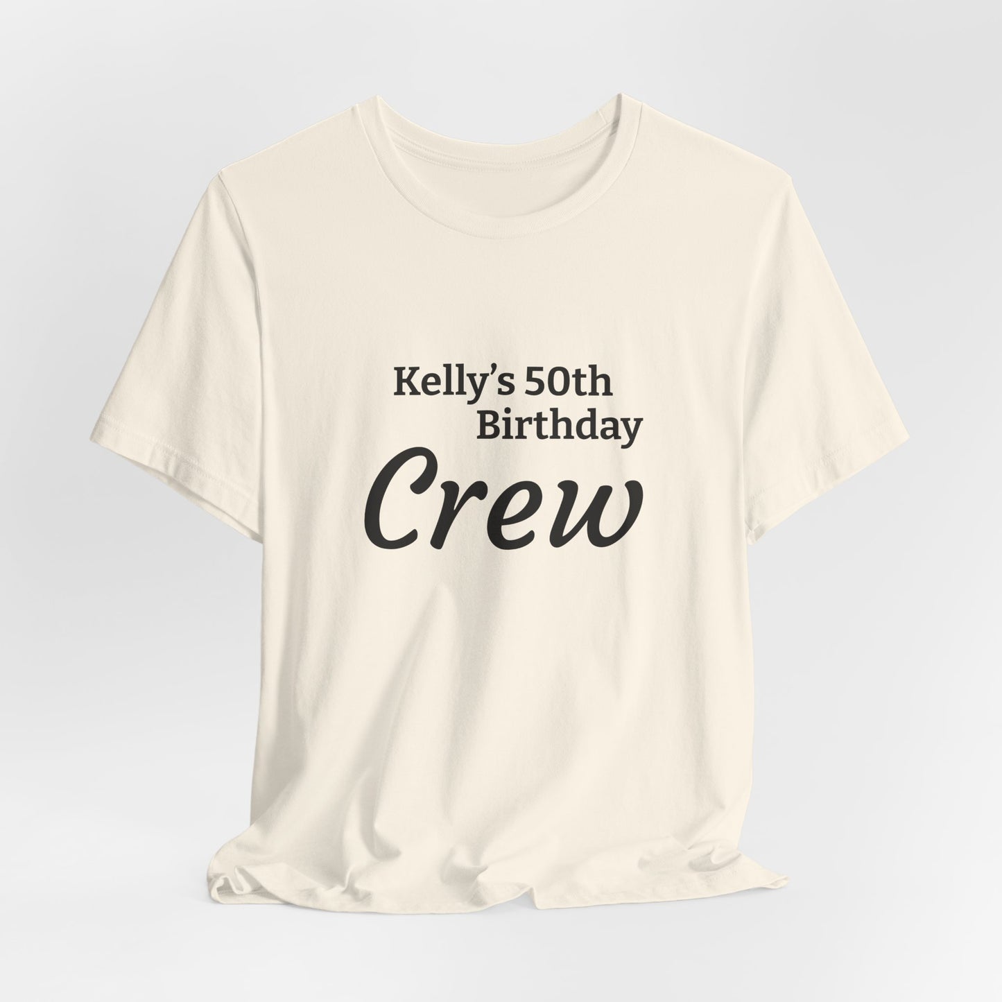 Customizable Birthday Crew Jersey Short Sleeve Tee