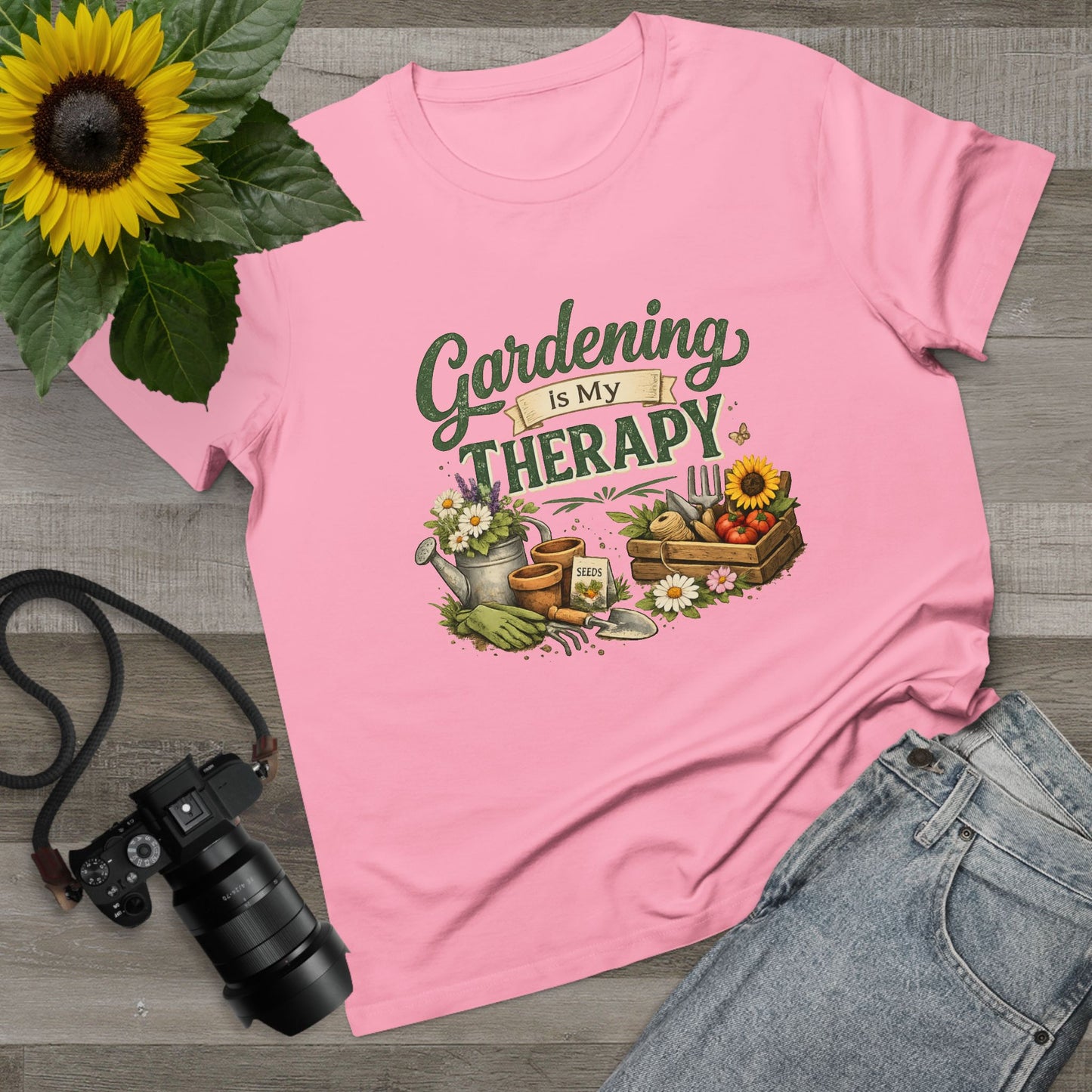 Gardening Is My Therapy t-shirt