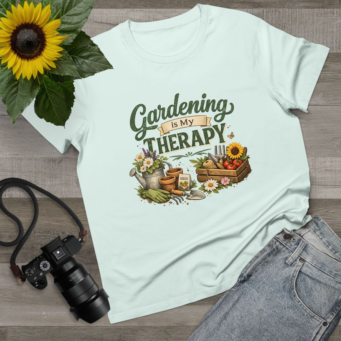 Gardening Is My Therapy t-shirt