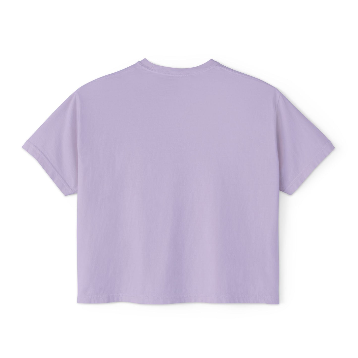 Custom Text Boxy Tee | Personalized Name, Minimal Monogram, Casual Crop Shirt