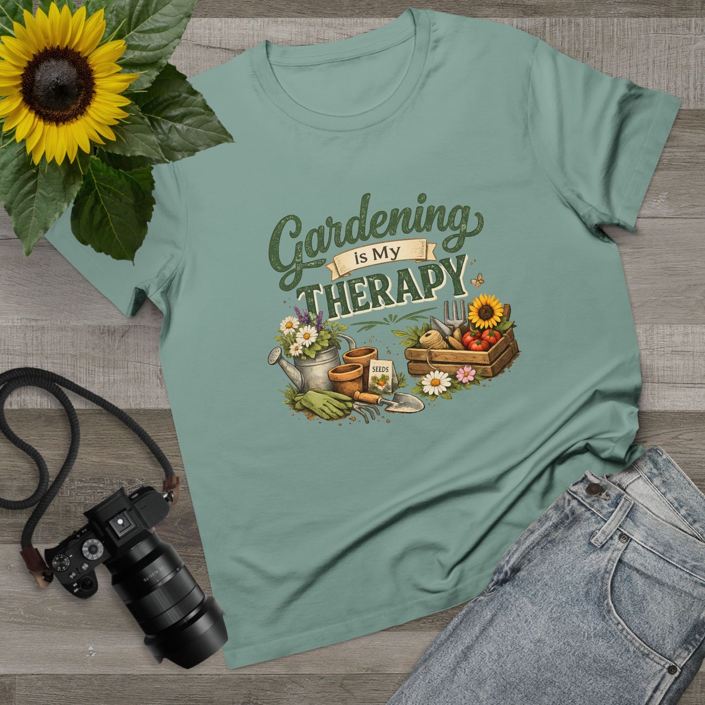 Gardening Is My Therapy t-shirt