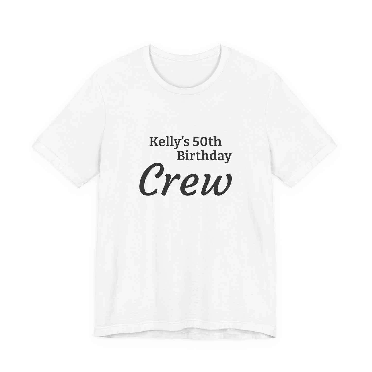 Customizable Birthday Crew Jersey Short Sleeve Tee