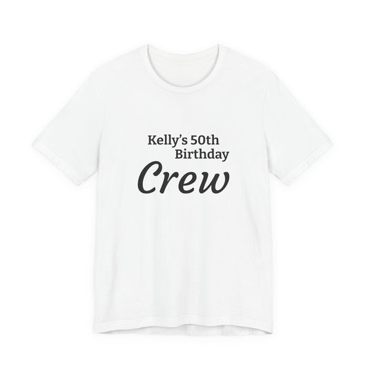 Customizable Birthday Crew Jersey Short Sleeve Tee