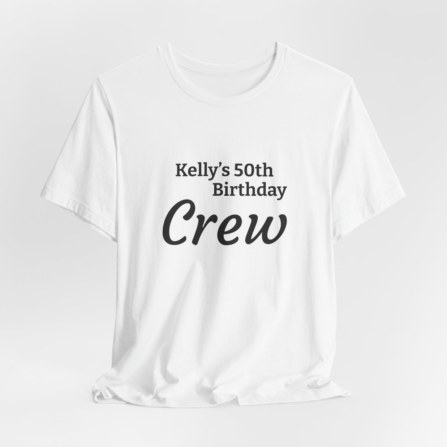 Customizable Birthday Crew Jersey Short Sleeve Tee
