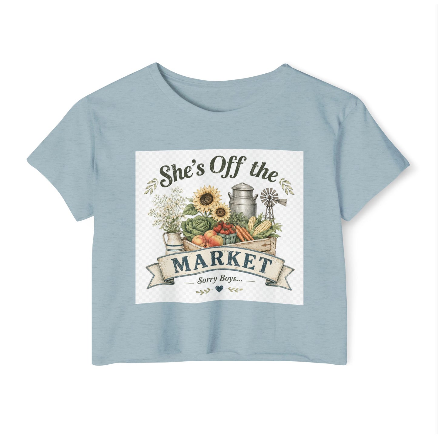 She’s Off The Market - Sorry Boys - Festival Crop Top