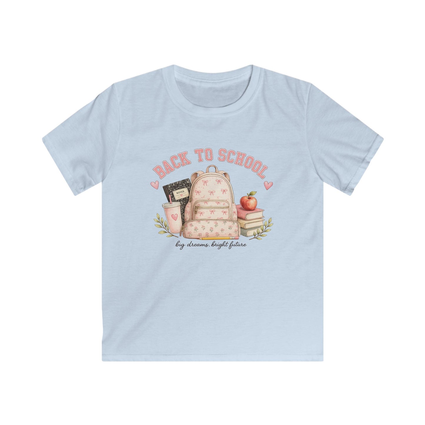 Back to School Girls Tee | Cute Apple Books Pencil