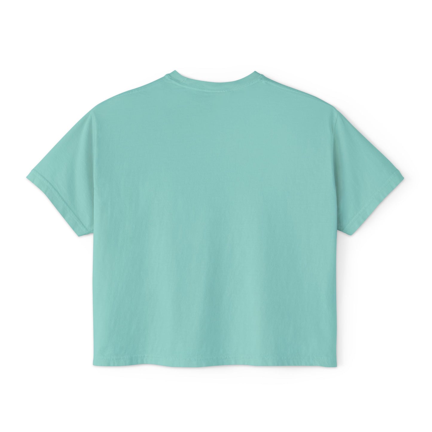Custom Text Boxy Tee | Personalized Name, Minimal Monogram, Casual Crop Shirt