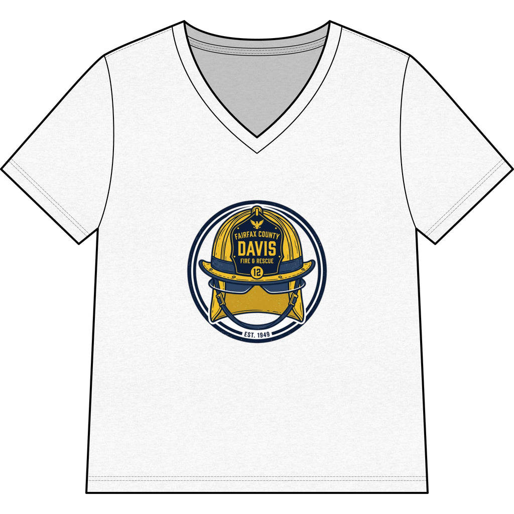 Women’s Relaxed CVC V-Neck Tee White