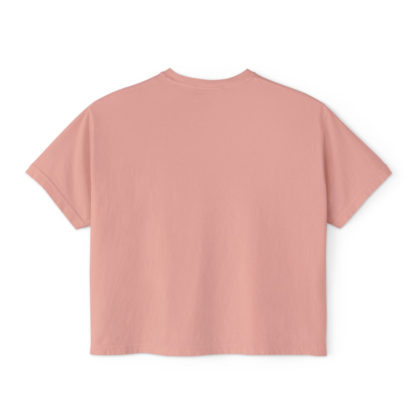 Custom Text Boxy Tee | Personalized Name, Minimal Monogram, Casual Crop Shirt